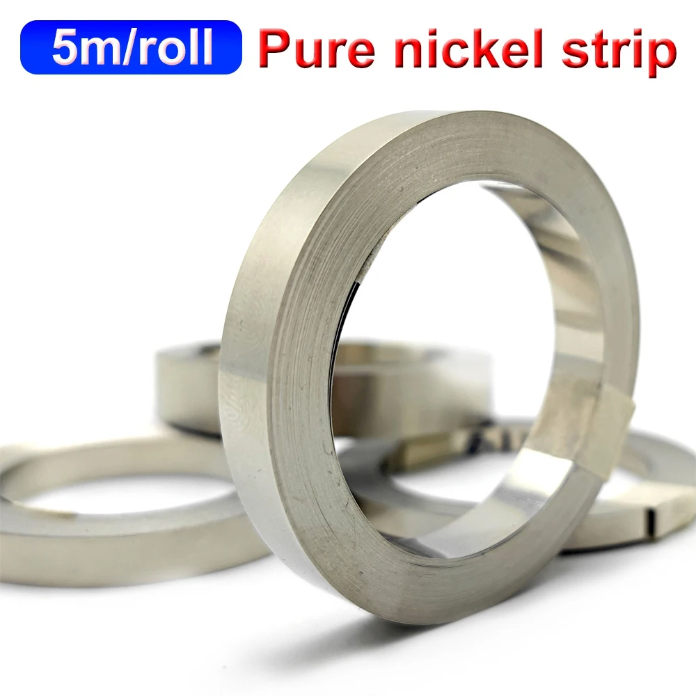 

5M Pure Nickel Strip 99.96% High Purity For 18650 26650 21700 Lithium Battery Pack Welding Connector Tape Spot Welders Ni Belt
