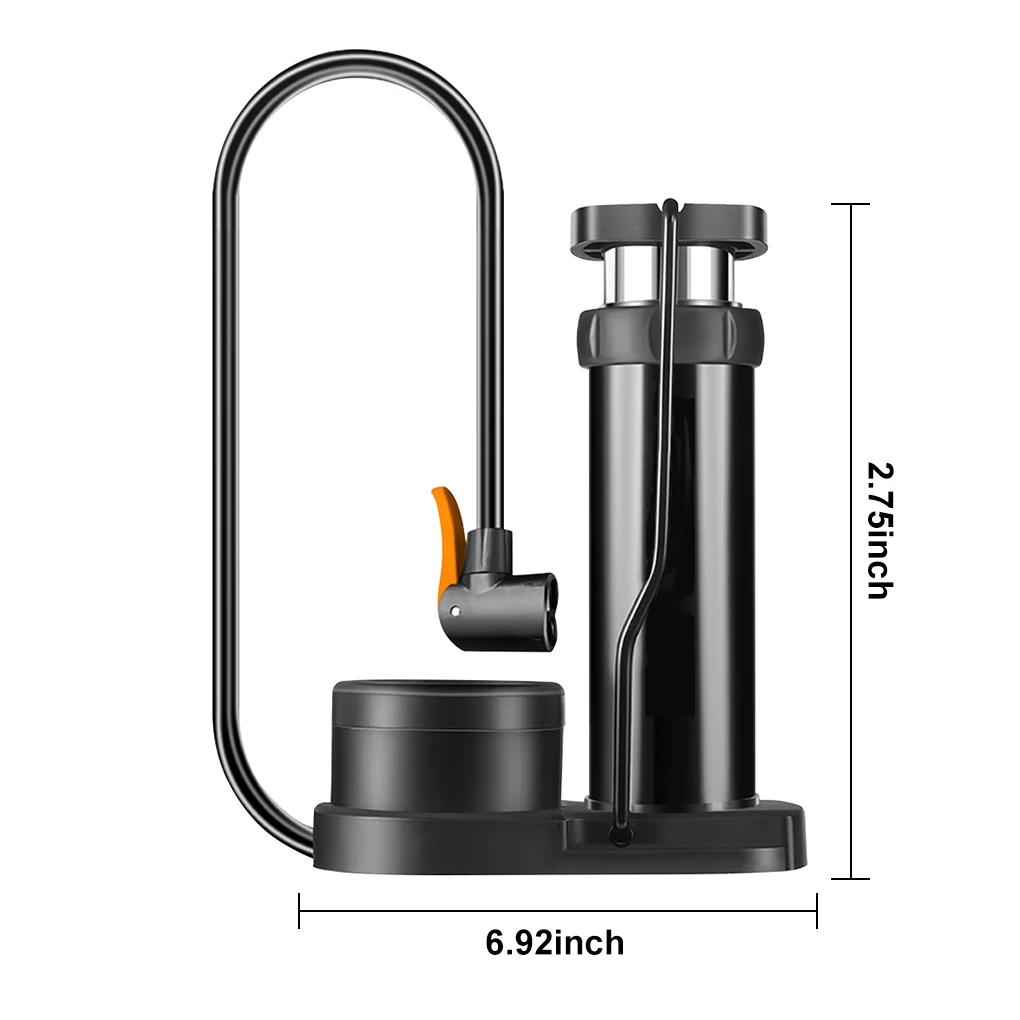 

Portable Bicycle Pump with Pressure Gauge Mini Bike Air Foot Inflator Tire Cycling Compressor Adapter Repairing Tools