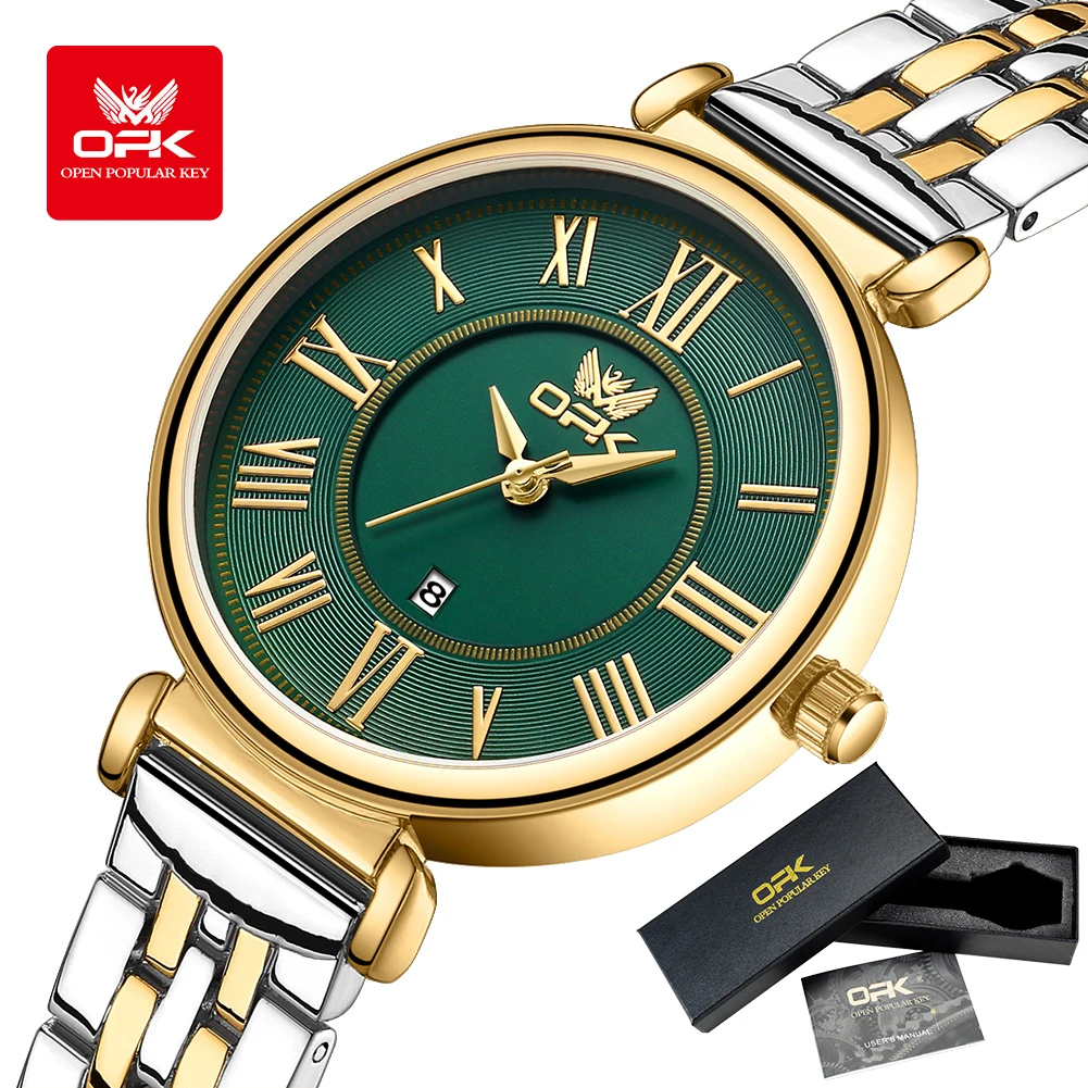 Часы наручные OPK женские кварцевые в римском стиле оригинальные элегантные