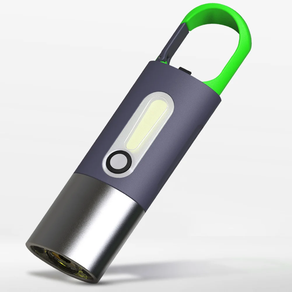 

High Power Keychain Flashlight IP55 Waterproof Portable Flashlight Rechargeable Warning Multi-function for Hiking Backpacking