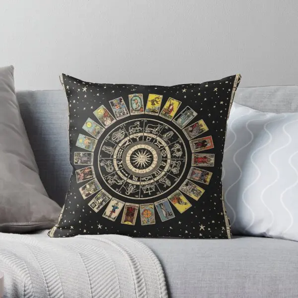 

Wheel Of The Zodiac Astrology Chart T Printing Throw Pillow Cover Decor Bedroom Soft Waist Car Comfort Pillows not include