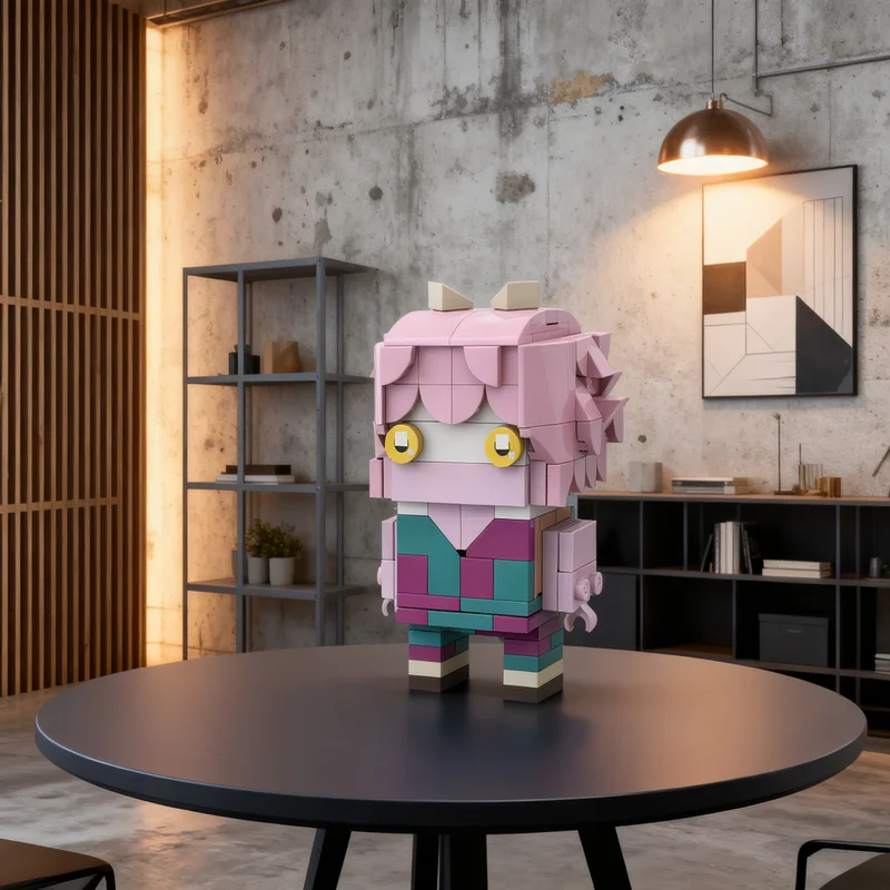 Фото 144 шт. MOC Мина Ашидо BrickHeadz - Модель из строительных блоков по мотивам 