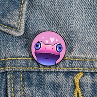 omnisexual frog cartoon pin custom cute brooches shirt lapel teacher tote bag backpacks badge gift brooches pins for women