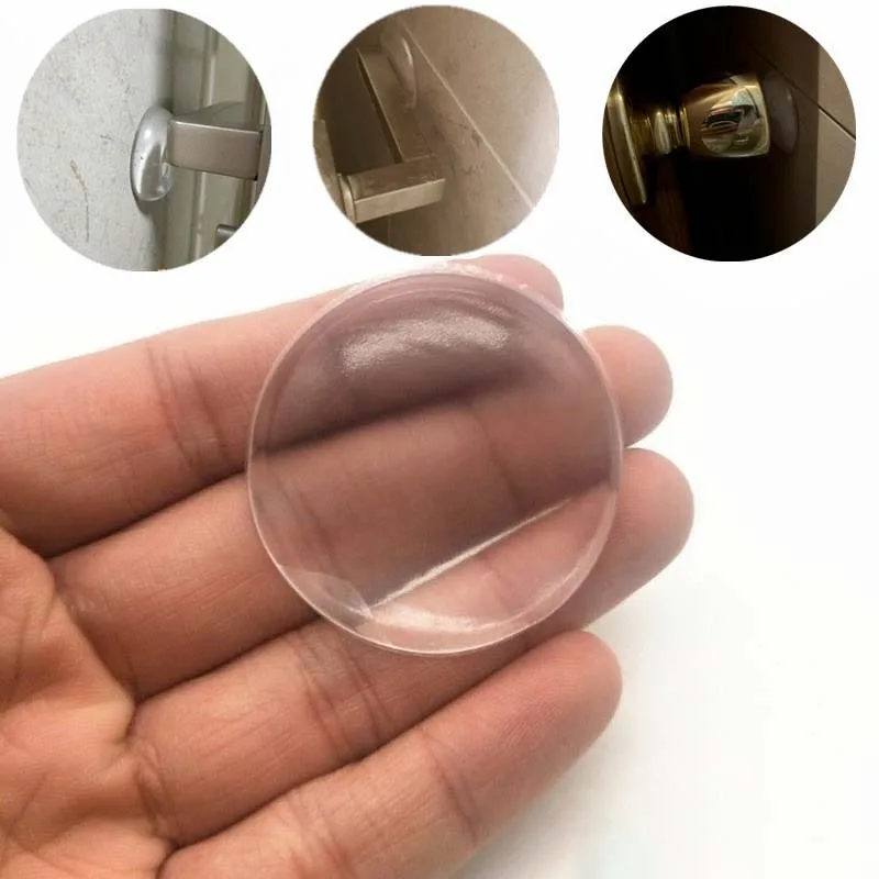 

Прозрачный силиконовый ограничитель для двери, Настенный Протектор, Нескользящие самоклеящиеся круглые двери, стопор, глушитель, аксессуары для мебели