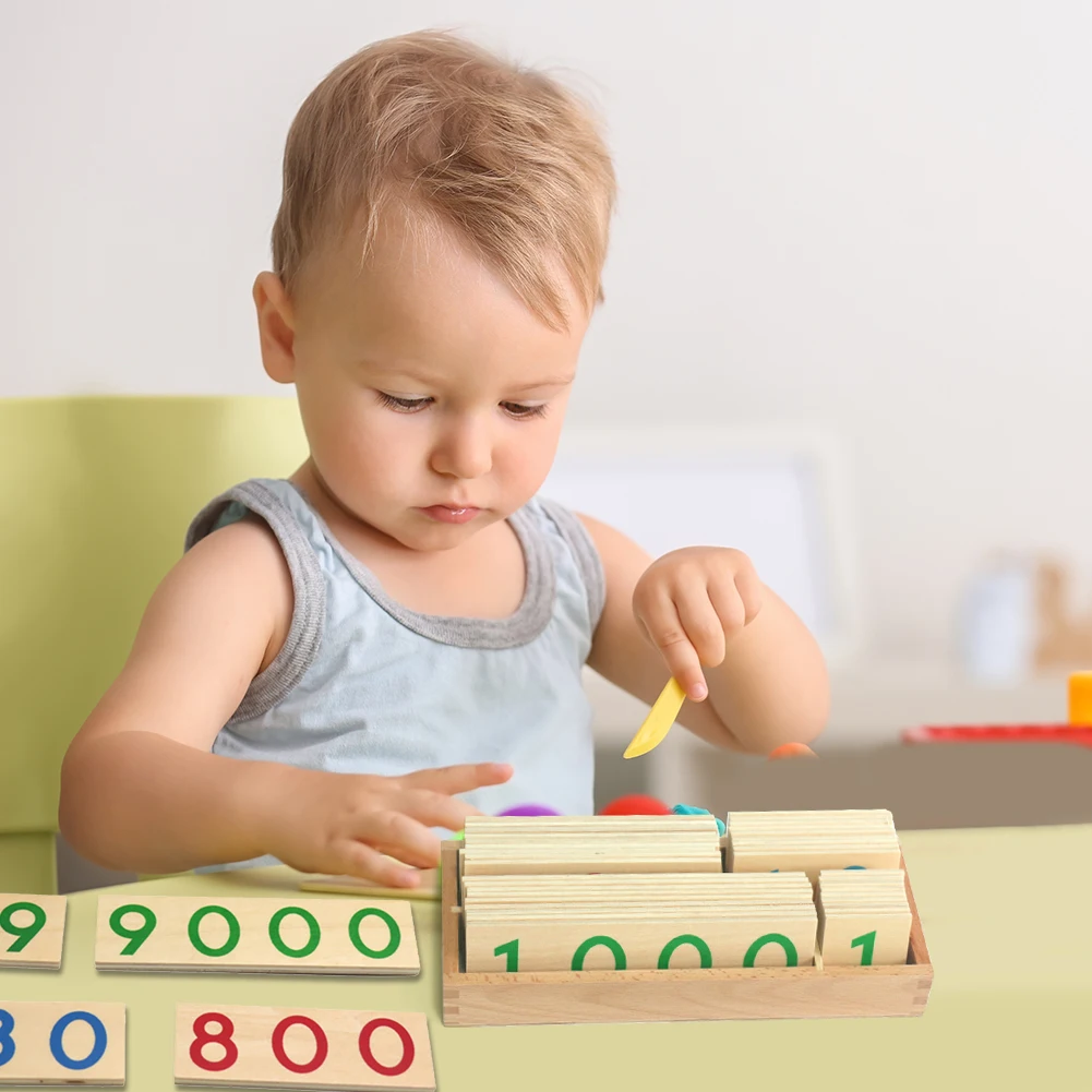 

Study Card Game Montessori Toy Number Card Building Blocks for Baby Kid Christmas Birthday Holiday Party Gift