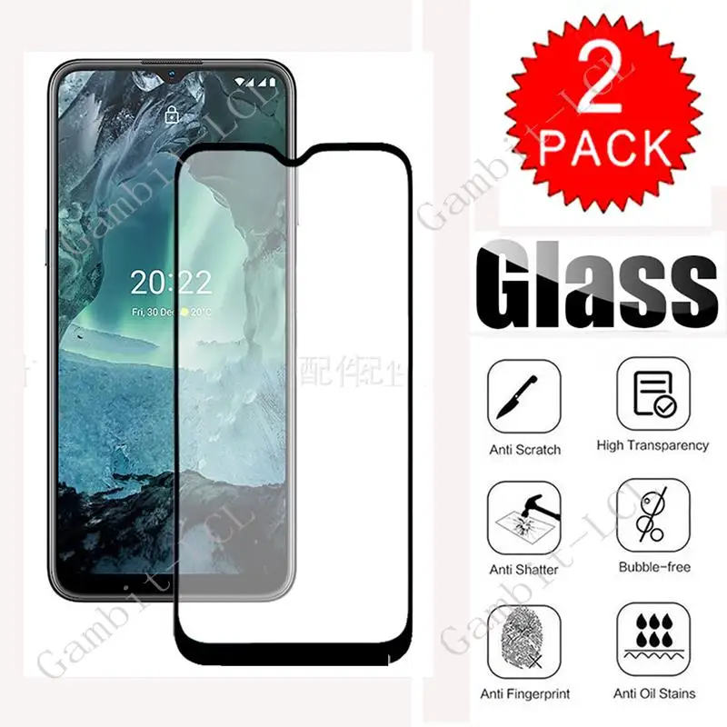 

2PCS For Nokia G21 G11 6.5" Screen Protector Full Glue Tempered Glass Protective Cover Film On NokiaG21 G 21 TA-1418 TA-1401