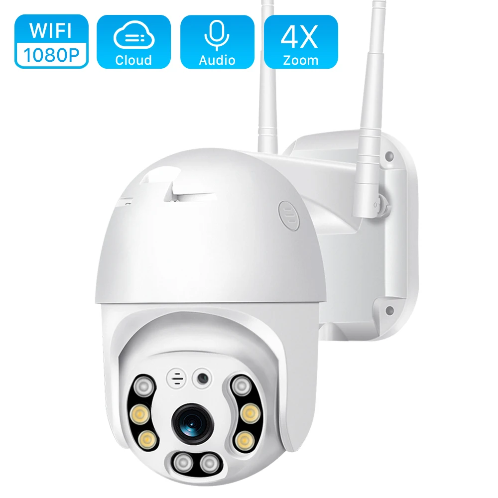 

5MP Wifi PTZ IP Camera Outdoor 3MP 1080MP 4X Zoom Two-Way Audio Wifi IP Camera Auto Tracking Color IR Night Vision CCTV Camera