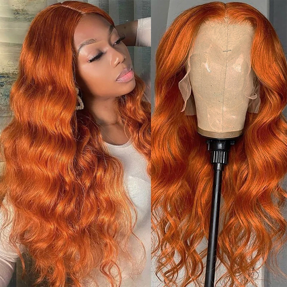 

CliCli Ginger Lace Front Wig Human Hair Brazilian Colored Human Hair Wigs Pre Plucked 13x4 Body Wave Lace Front Wig For Women