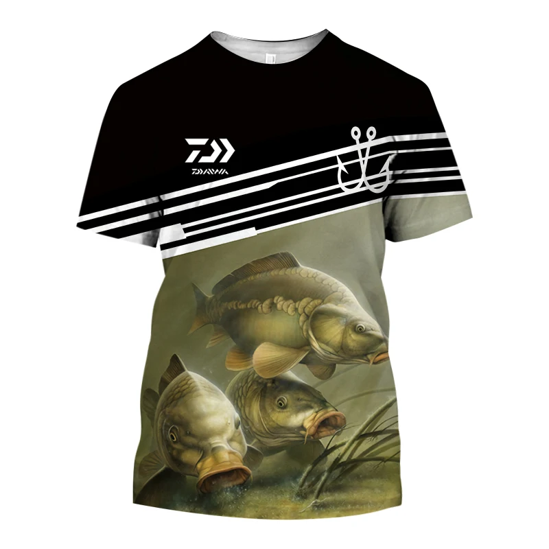 

Ddiwa Beautiful Carp Fishing 3D All Over Print men t shirt Harajuku Fashion Short sleeve shirt summer streetwear Unisex tshirt