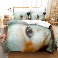 white cat 3d digital bedding setduvet cover pillowcasepopular style 23 pcs no padding no sheet queen bedding set