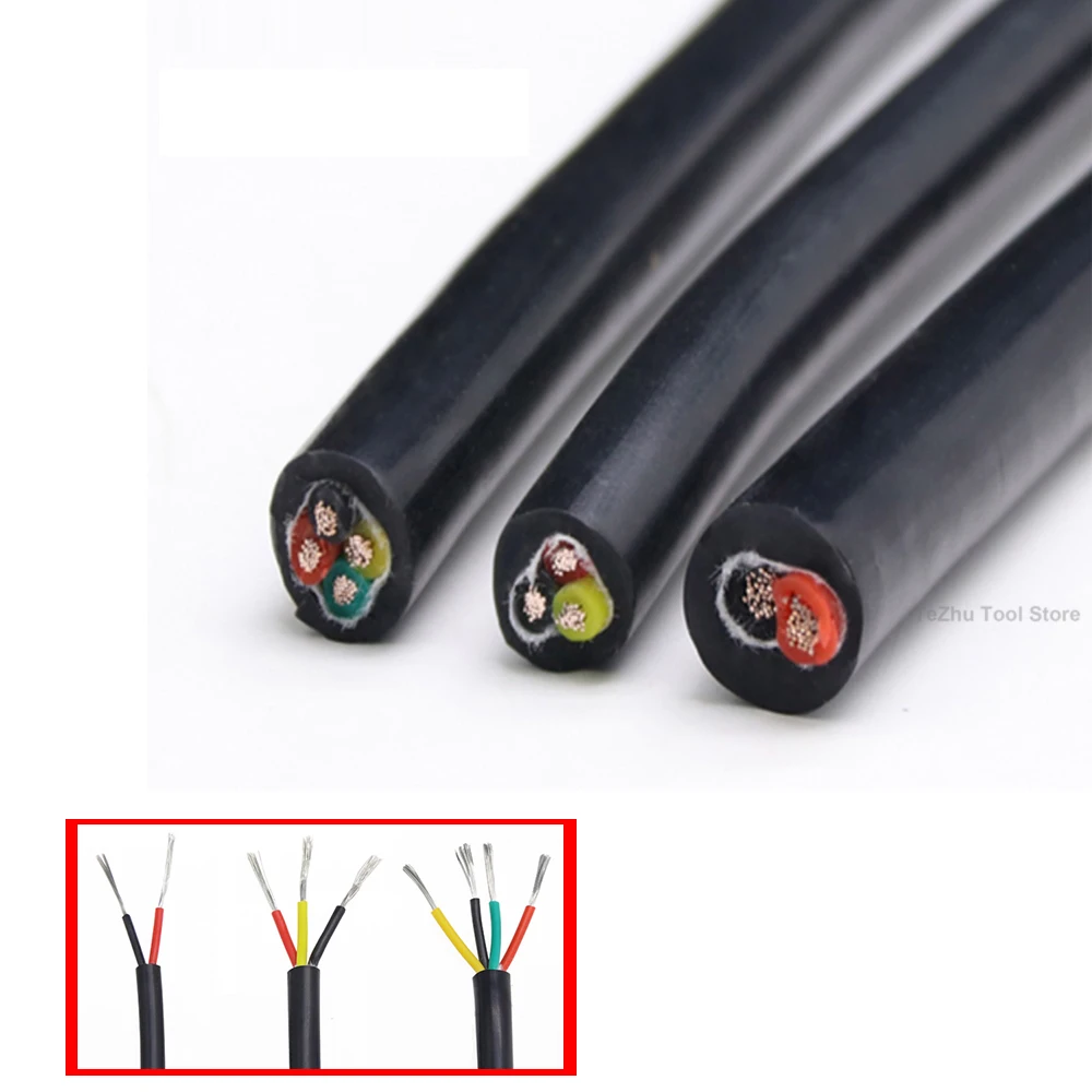 

Кабель питания силиконовый 2/3/4 жилы красный/черный