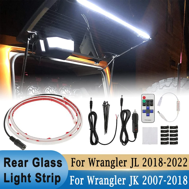

Светодиодная лента для подъемных ворот заднего стекла для Jeep Wrangler JK JKU 2007-2018 JL JLU 2018-2022 100 см с дистанционным управлением