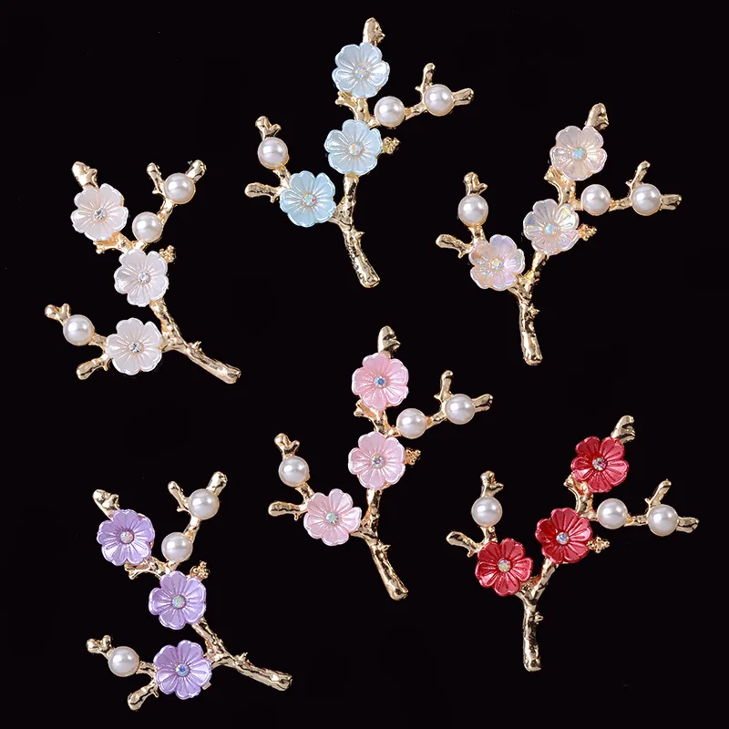 5 шт./лот 45 мм * 53 мм Сплав творческий золотой жемчуг кулон пуговицы ювелирные изделия для серьги колье для волос DIY ювелирные аксессуары ручной работы