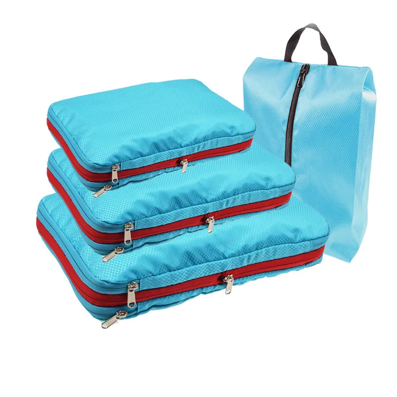 

Travel Organizer Storage Compression Packing Cubes Shoe Bag Portable Folding Waterproof Luggage Pouch Storage Clothing Suitcases