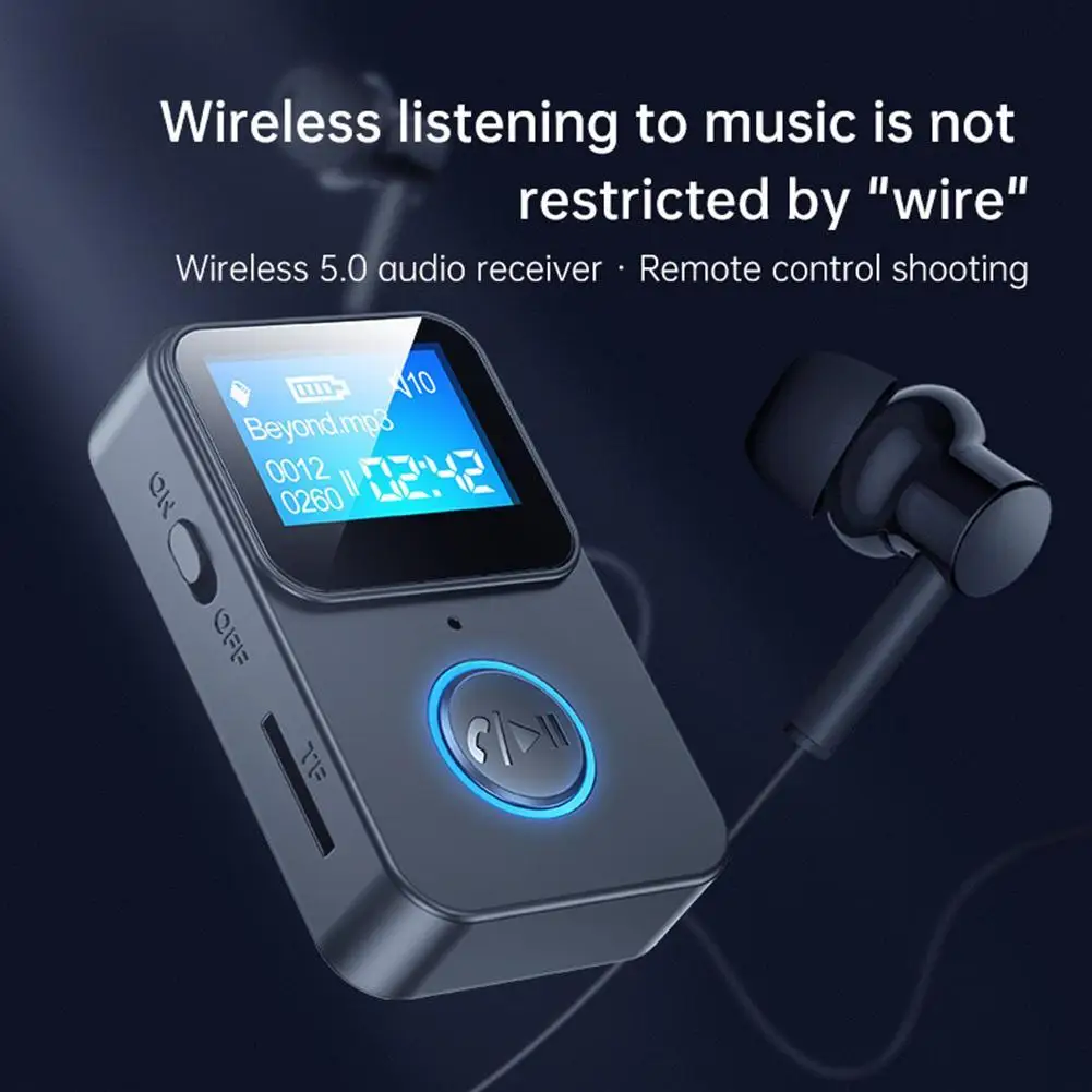 Фото Мини MP3 зажим Bluetooth MP3 музыкальный плеер 5,0 Аудио приемник адаптер Поддержка TF карты Модный Спорт Бег студент Walkman 2022 №2