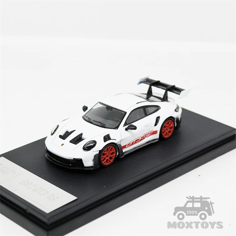 TPC 1:64 992 GT3 RS белый с красными колесами/зелеными колесами литая модель автомобиля