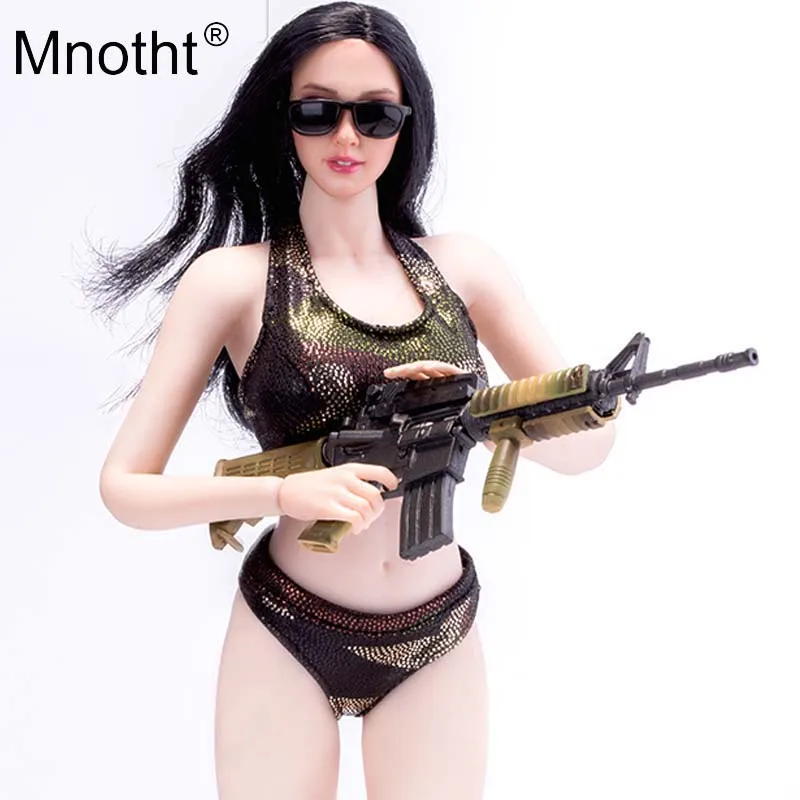 

Mnotht 1/6 Scale Sexy Camouflage vest pants suit Female Soldier Underwear Clothes For 12in Action Figures PH UD JO Body Toys