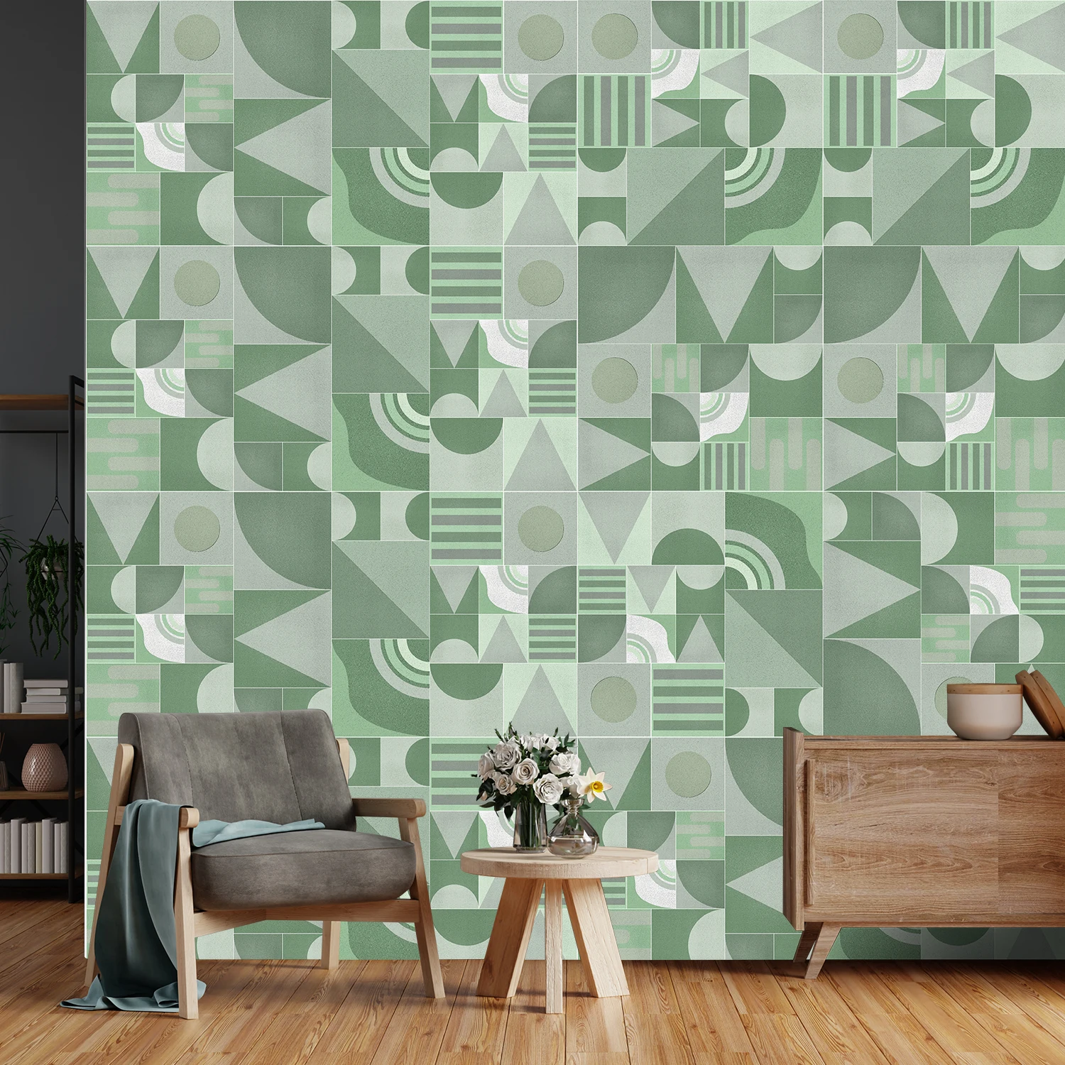 

Meiji DIY Three in One Creative Fresh Home Decoration Wallpaper Bathroom Waterproof Moisture-Proof Thickened Crystal Film Wall S