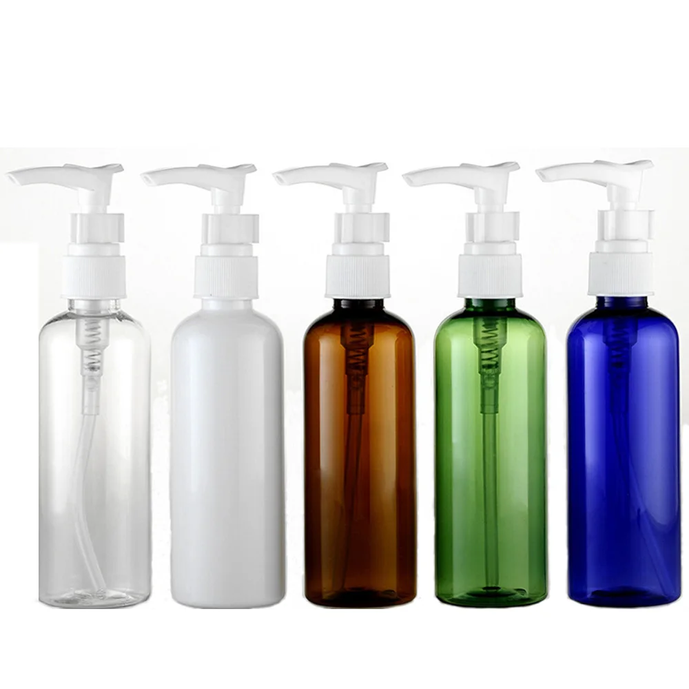 

5pcs 60ml 5 color available Refillable Squeeze plastic lotion bottle with white pump sprayer&Plastic Portable lotion Bottle