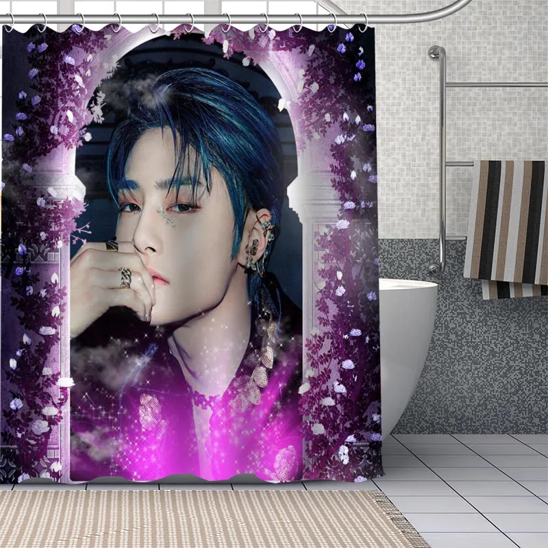 

Водонепроницаемая занавеска для душа музыкальная певица I.N Kpop, ткань для ванной комнаты, принадлежности для украшения, моющаяся занавеска д...