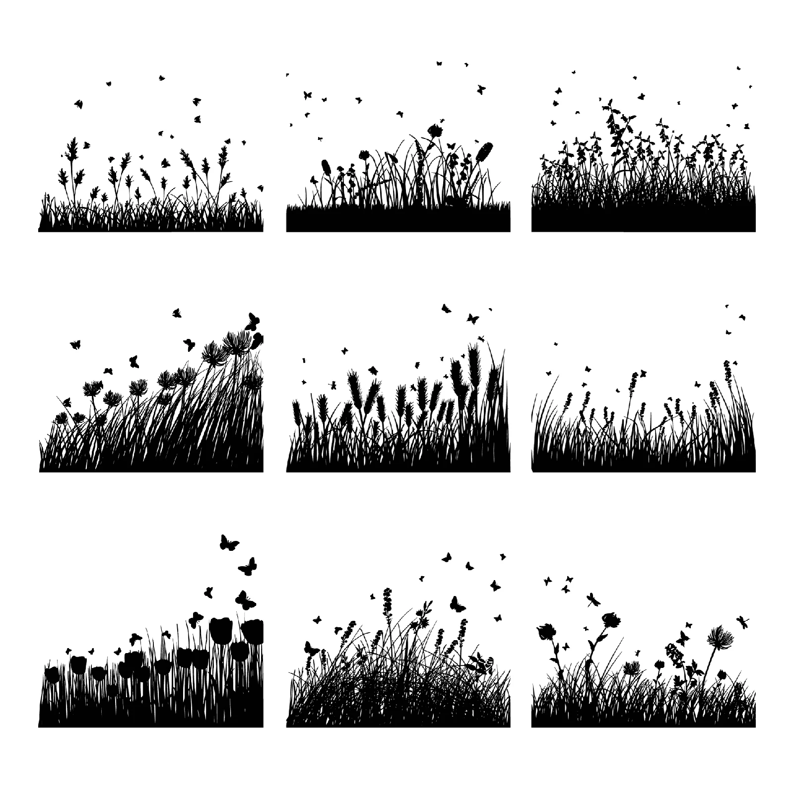 

Meadow | Butterfly Silhouette Clear Stamps/Seals DIY Scrapbooking/ Fun Card Making/Album Decorative Stamp Crafts