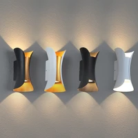 wall lamp outdoor wall light ip65 cob led waterproof garden porch black gold white aluminum led indoor outdoor wall light
