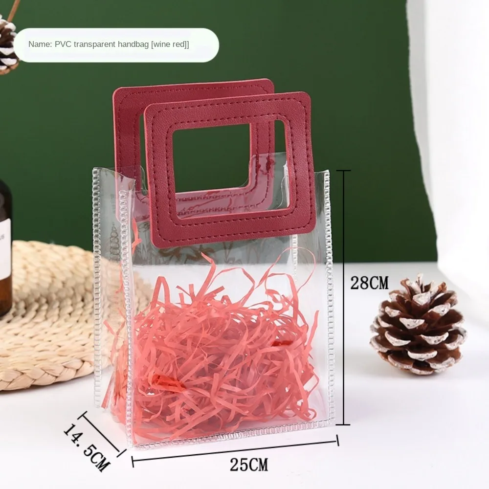 Подарочная прозрачная Гибкая Сумка-тоут из ПВХ/сумка для покупок/сумка