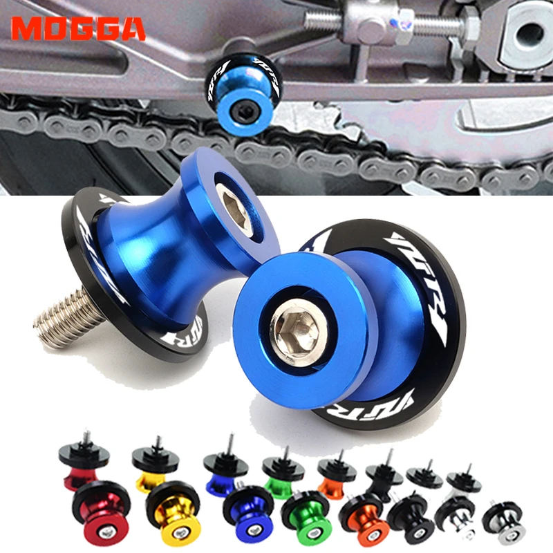 

6MM For Yamaha YZFR1 R6 R3 R25 All Years 2PCS 1999-2021 Motorcycle CNC Accessories Aluminum Swingarm Spools Stand Screws Slider