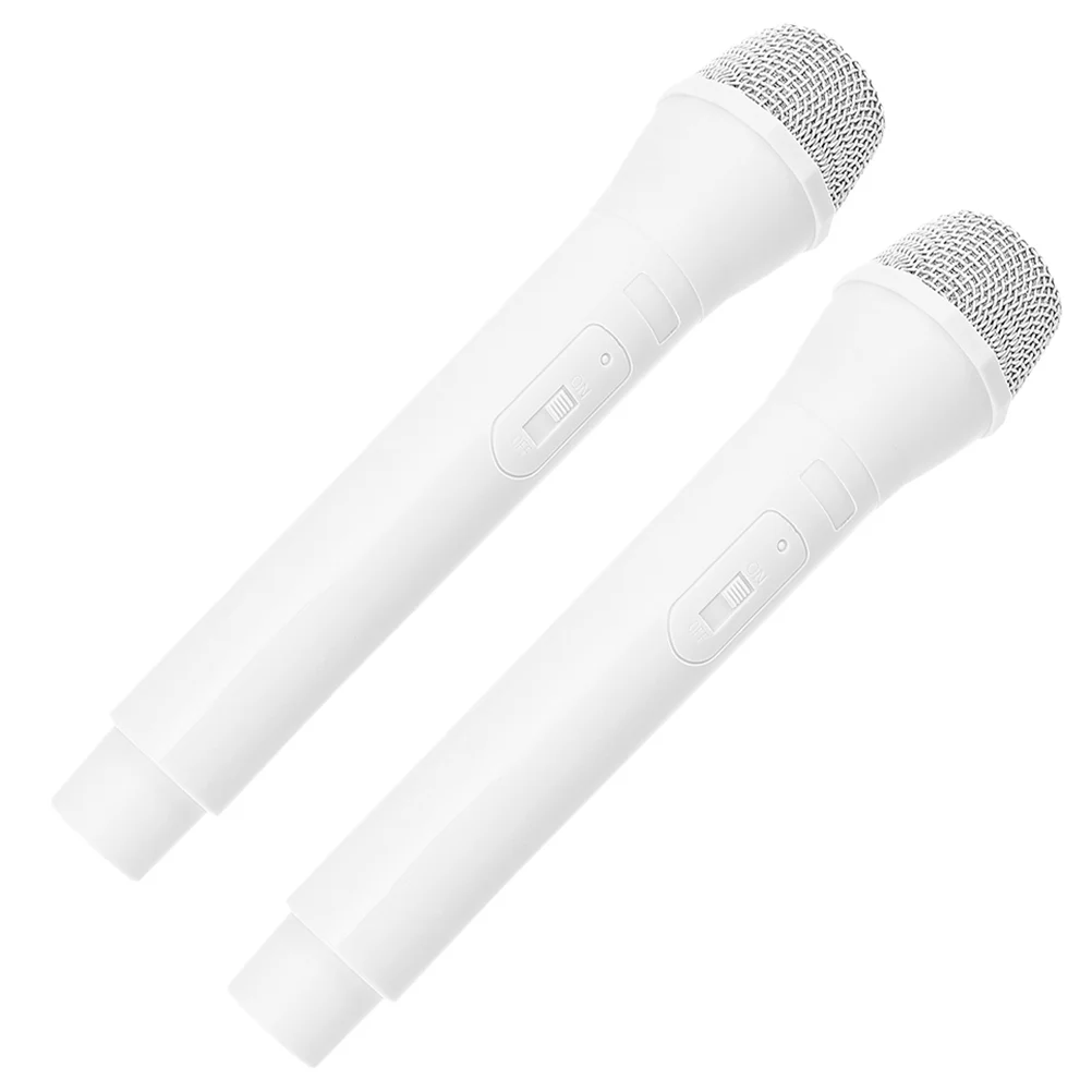 

2pcs Creative Microphone Prop Simulated Microphone Pretend Model Microphone Model for Prop
