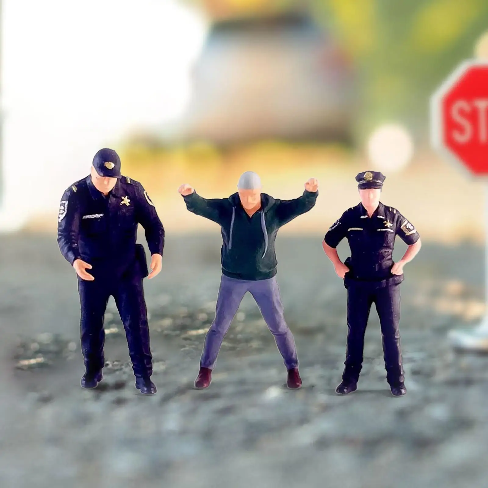 3 шт. масштаб 1:64 крошечные фигурки копы и вора макет железной дороги украшение