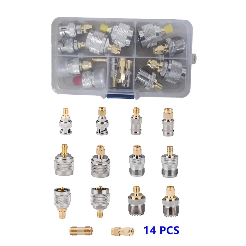 

14pcs BNC to UHF Adapter Coaxial BNC Male Female to UHF Female RF BNC UHF Radios Adapter for Antennas Wireless Drop Shipping