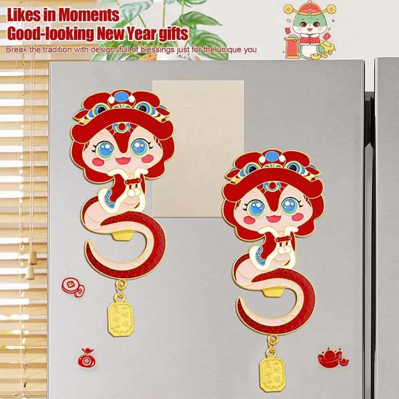 Цинковый сплав Год змеи Открывалка для бутылок Весенний фестиваль Магнитные