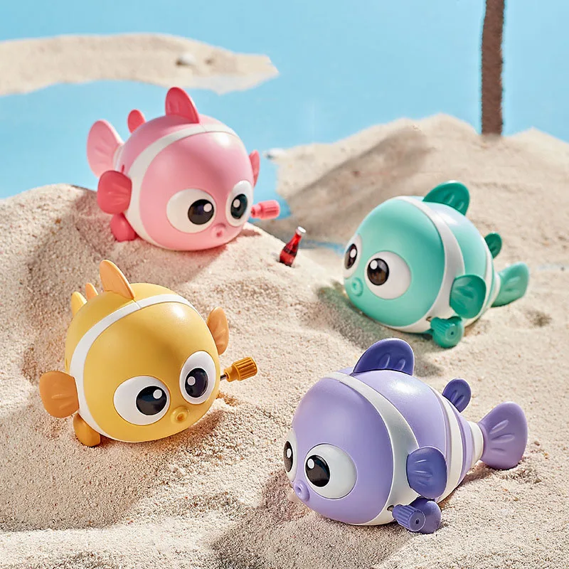 

Baby Clockwork Wind Up Toys Cute Clown Fish Swing Running Land Toys Kids Educational Toy Game For Toddler Infant Brithday Gift