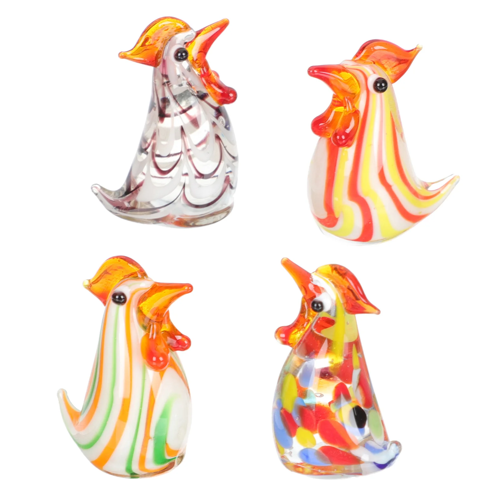 

Chicken Figurine Rooster Miniature Chick Blown Easter Figurines Sculpture Mini Animal Hand Ornament Statues Statue Animals