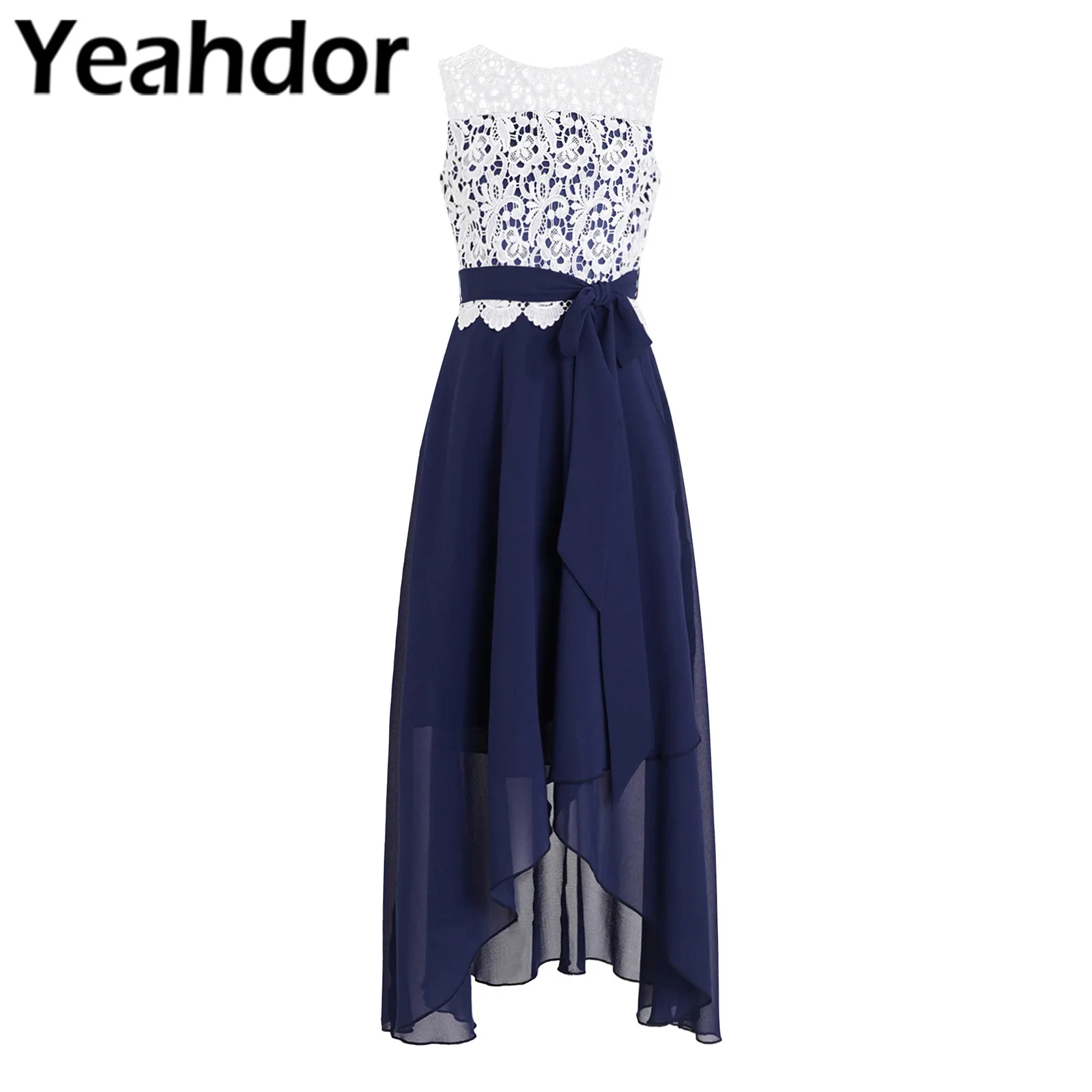 

Kids Flower Girls Dresses Children Sleeveless Ruffle Chiffon Lace Dresses For Girl Princess Formal Evening Wedding Party Dress