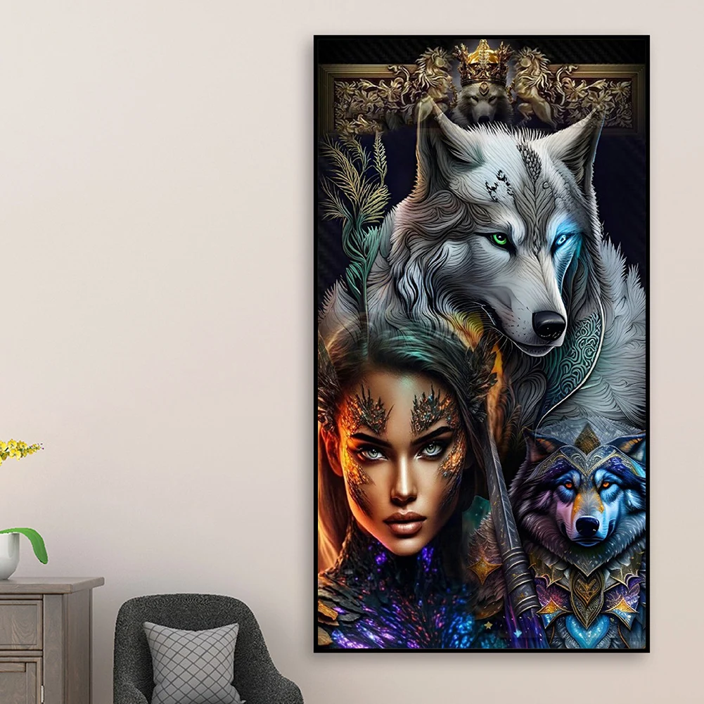 5D DIY Полный круглый дрель Алмазная картина Животное Набор Домашнее украшение