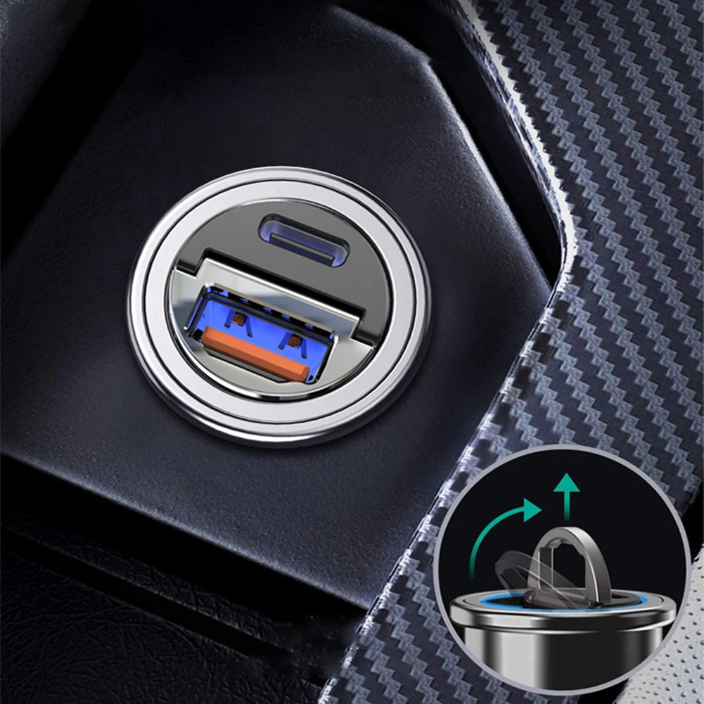 

Adapter Car Phone Charger Connection Connector Dual USB Fast-charge Port