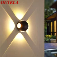 outela modern simple wall lamp led outdoor waterproof ip65 external sconces for decor courtyard balcony corridor lights