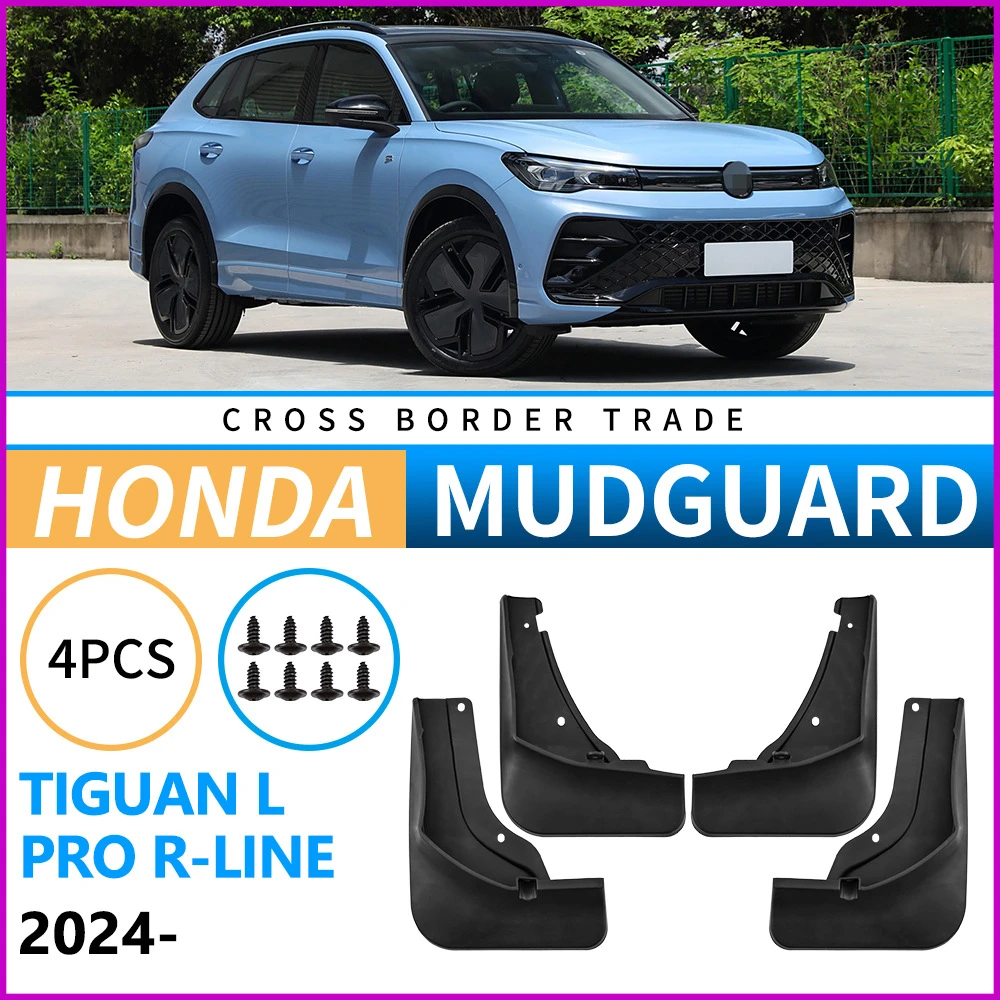 

Брызговики для VW Volkswagen Tiguan L Pro R-Line 2024, брызговики, брызговики, передние и задние колеса, крыло, аксессуары