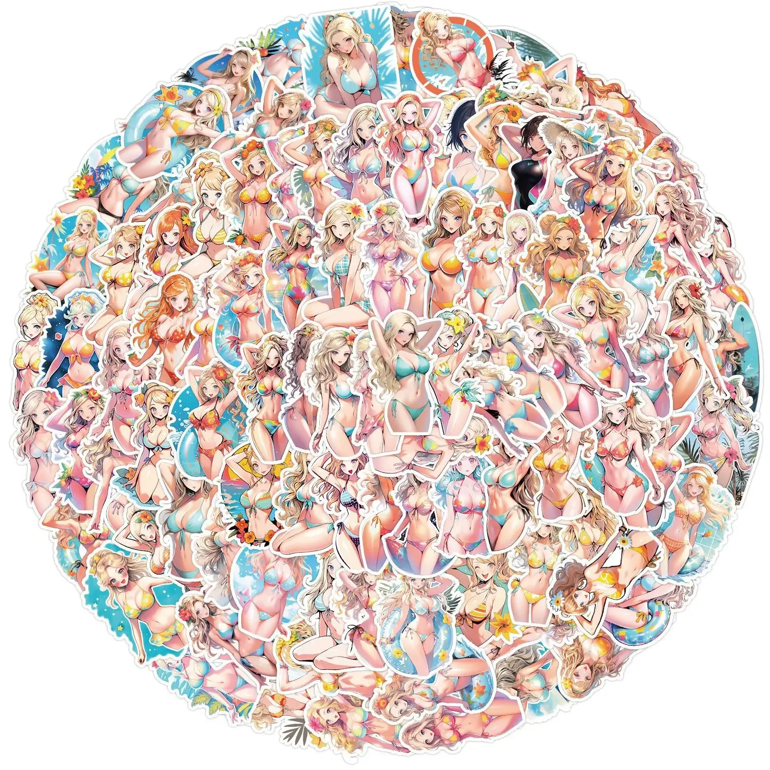 100шт сексуальное бикини девушка мультфильм чашка воды украшение