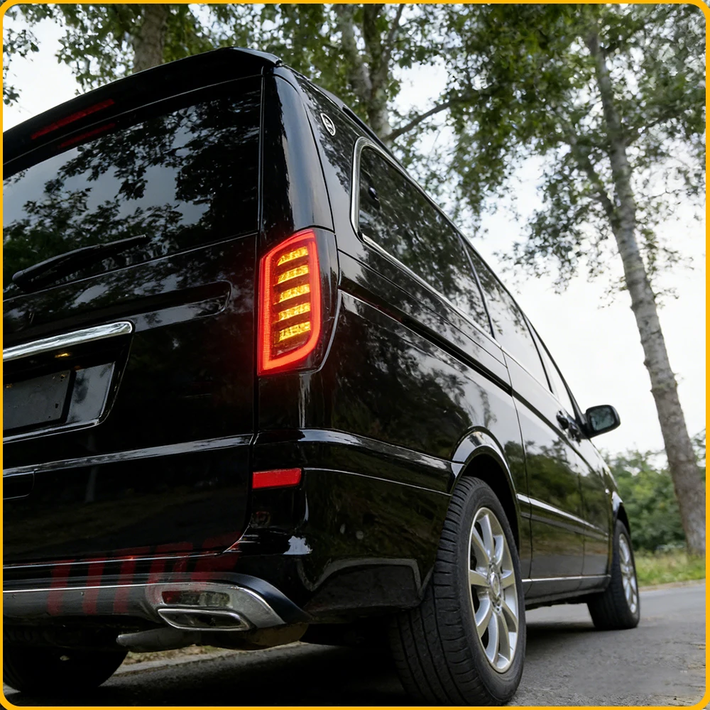 Фото Динамические светодиодные задние фонари для Mercedes-Benz Vito/Viano W639 2004-2016, 24-стилевая версия, установка Plug and Play, автомобильные аксессуары №3