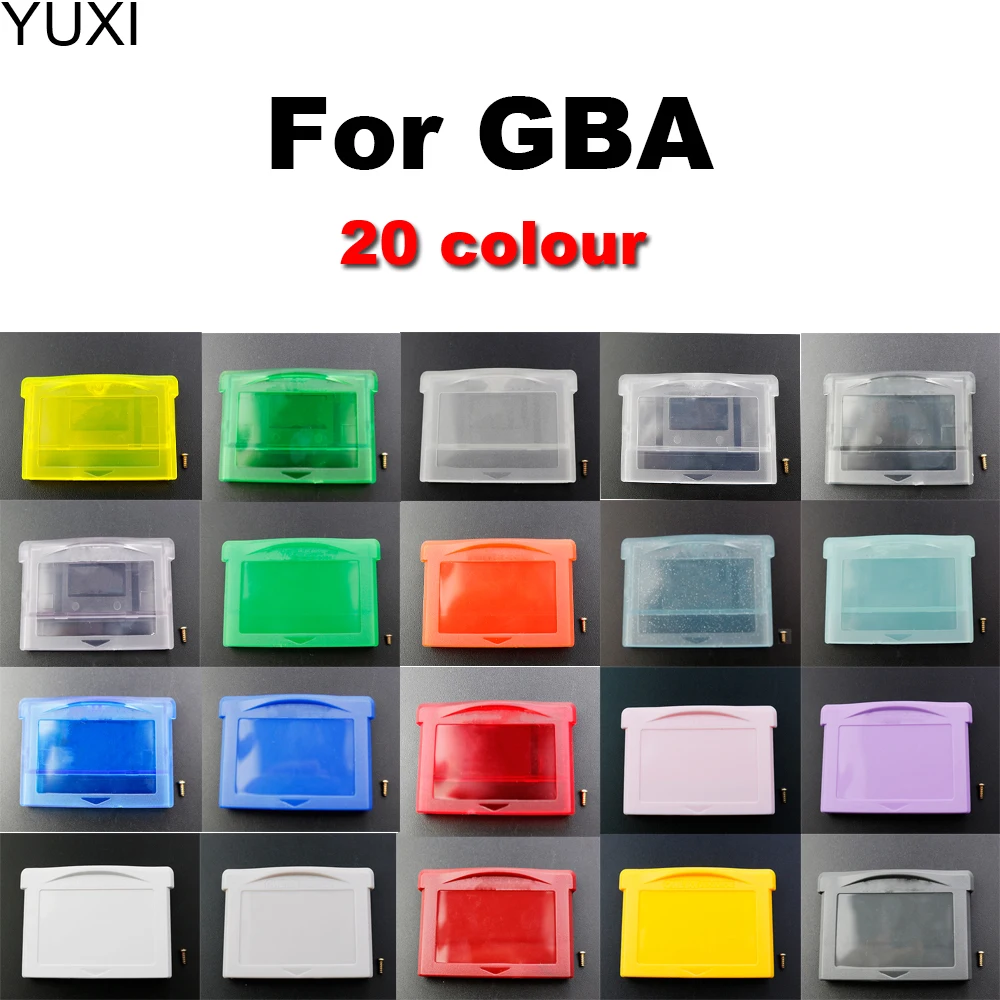 

YUXI 1pcs For GBA Game Storage Card Box With Screws Protective Cartridge Shell Case For GBA Game Card Case