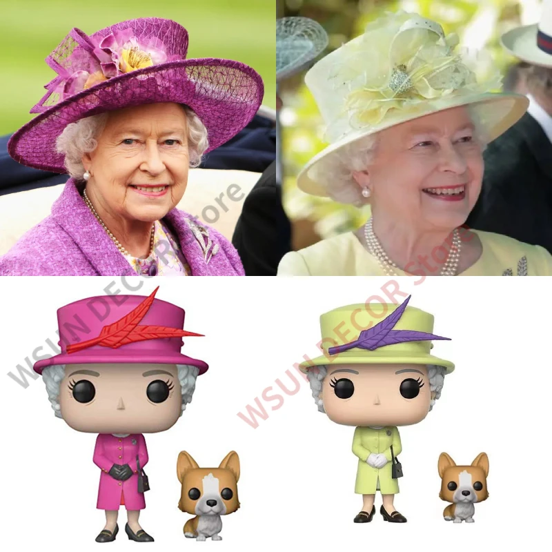 

Q Version Elizabeth II UK Queen Collection Figure Toys New Green 10cm Miniatures British Queen Statue Platinum Jubilee Souvenir