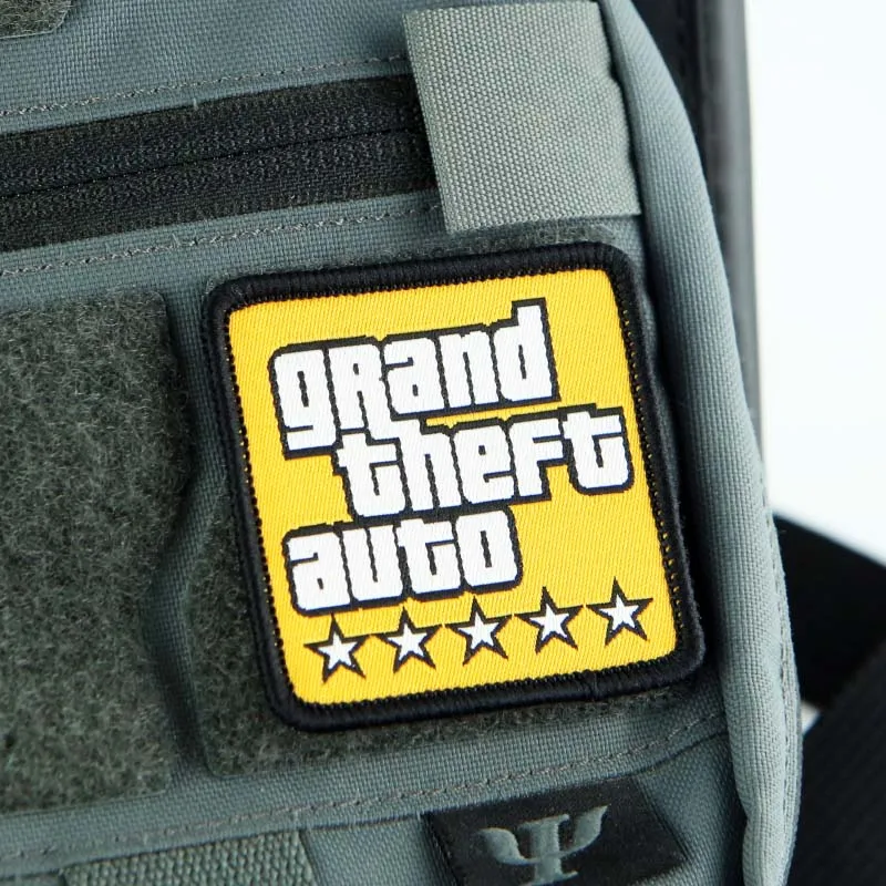 Вышитая нашивка Grand Theft Auto Five Star Citizens тактический значок R-star для одежды сумка