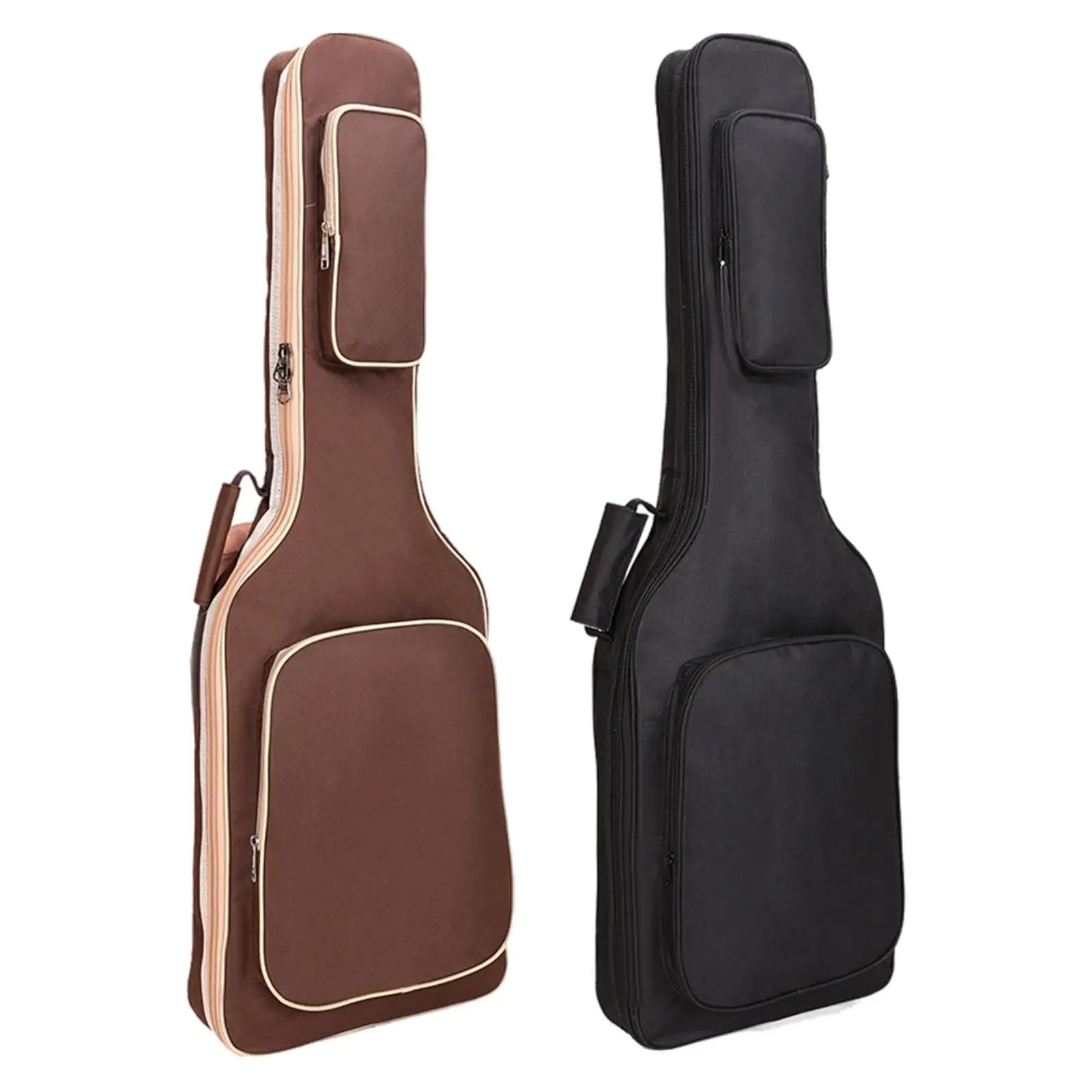 

Electric Guitar Case with Pockets Organizer Adjustable Shoulder Straps 7mm Cotton Bass Case Performance Bag for Concert Tour