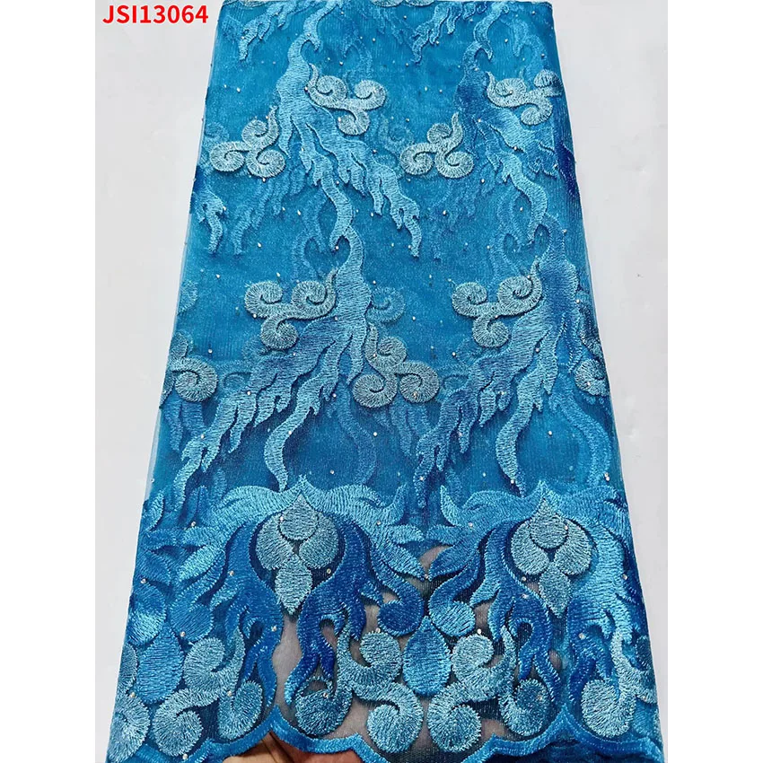 

African Dragonfly Style Clothes Gorgeous ​Nigerian Tulle Lace Bridal Fabric Textiles 1kg JSI13064