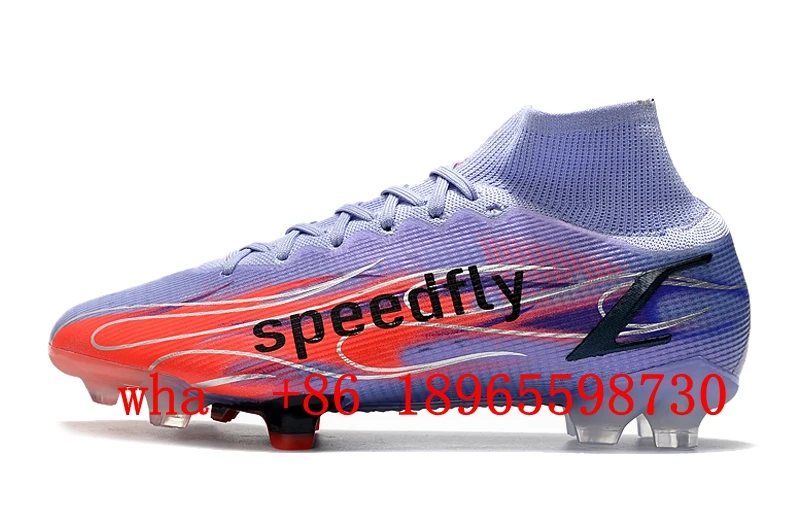 

Speedfly FG Soccer Shoes Cleats high ankle Football Boots color Purple scarpe calcio