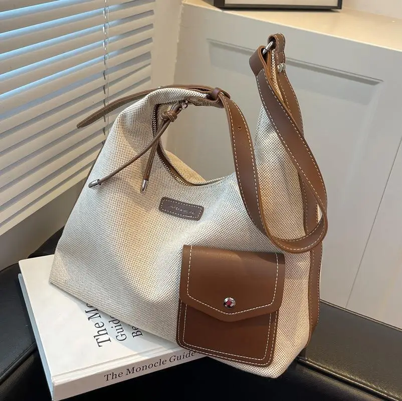 

Large capacity retro bag, fashionable tote bag, commuting one shoulder underarm bag, Christmas gift