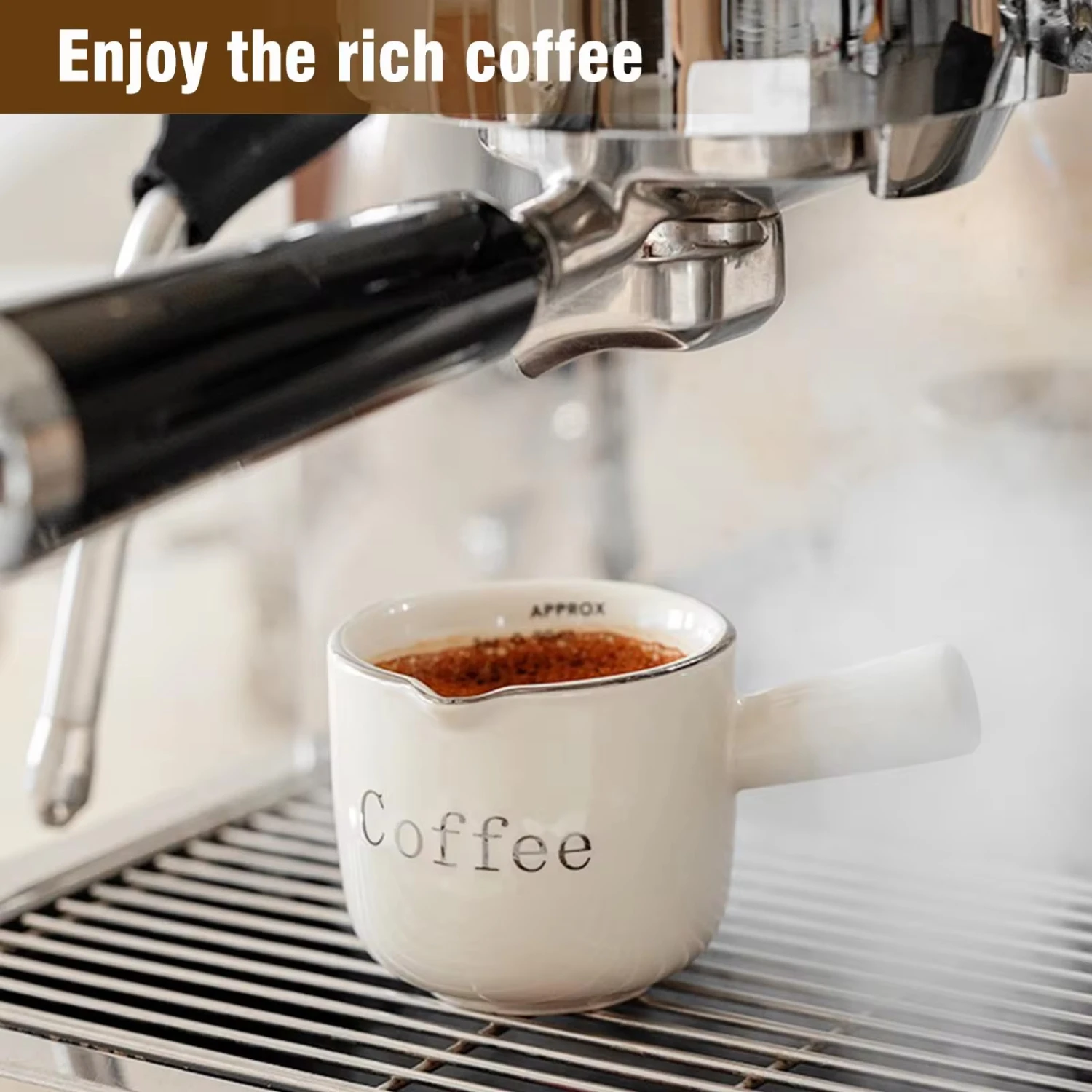 2 шт. керамическая мерная чашка для кофе эспрессо 90 мл чашки с ручкой V-образным