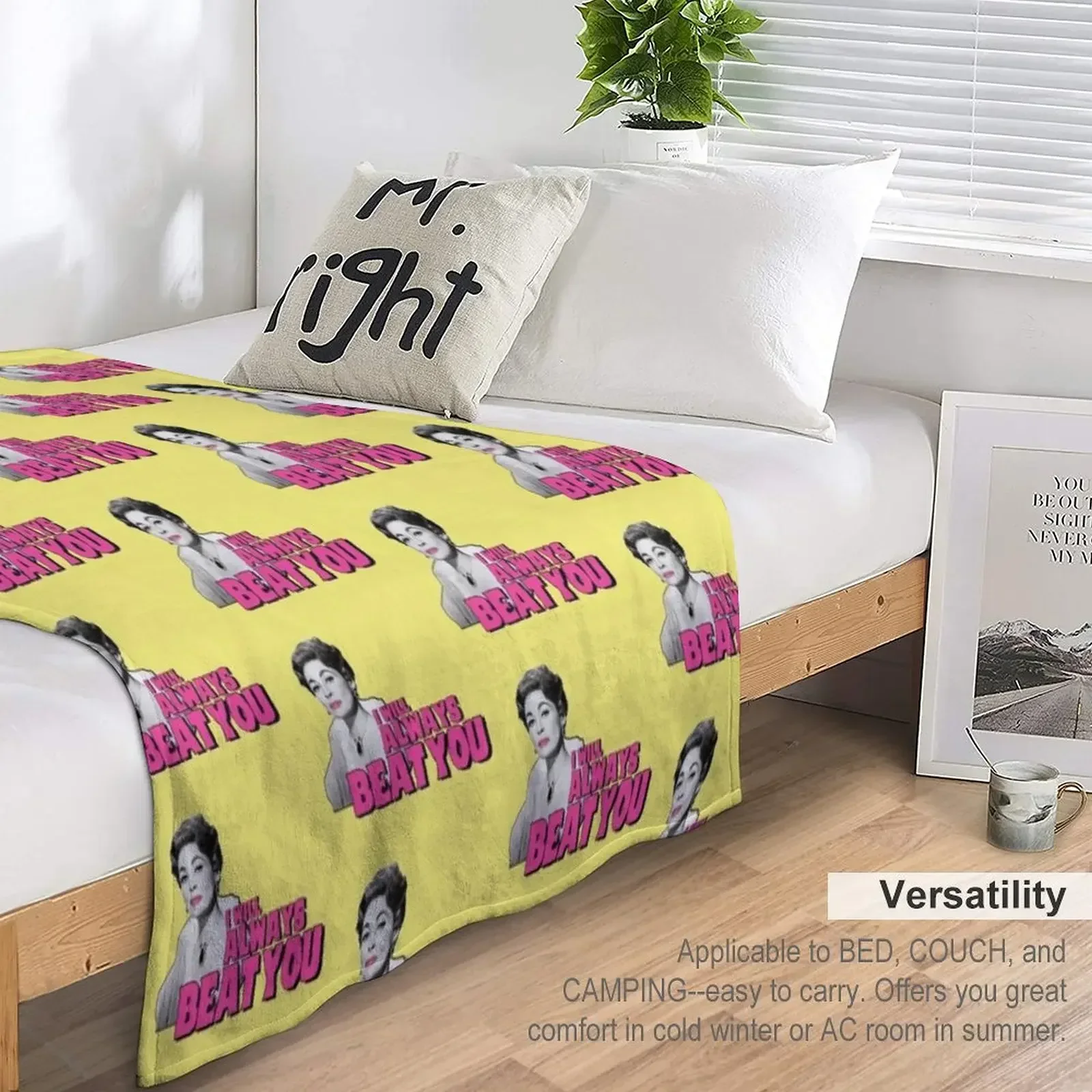 Mommie Dearest Faye Dunaway — Джоан Кроуфорд.. Одеяло с принтом цитаты из фильма Самые мягкие